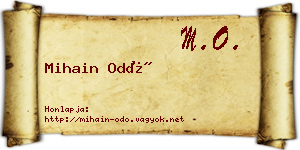 Mihain Odó névjegykártya